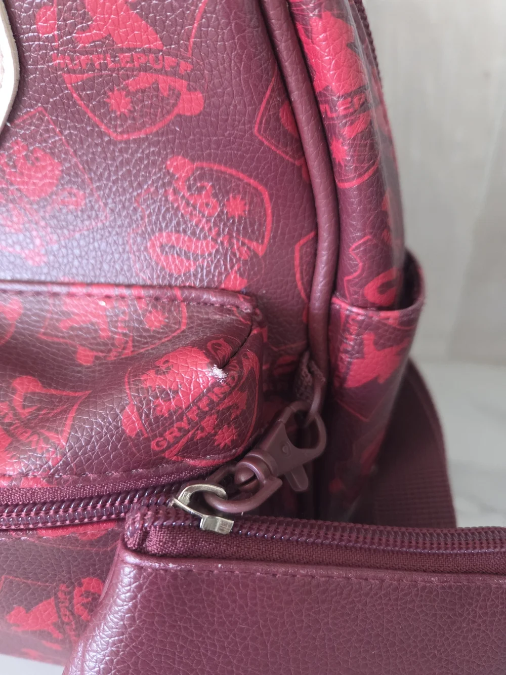 Hogwarts Harry Potter Red Faux Leather Mini Backpack With Coin Purse